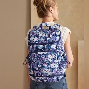 NWT Vera Bradley Featherweight Commuter Backpack ARTIST’S GARDEN PURPLE
